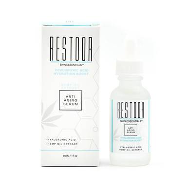 Restoor Skin Essentials - CBD Topical - Hyaluronic Acid Hydration Boost Serum - 30mg