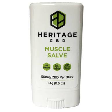 Heritage Hemp - CBD Topical - Muscle Salve Stick - 100mg