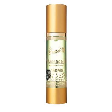 Sunset CBD - CBD Topical - Mint and Eucalyptus Massage Oil - 150mg